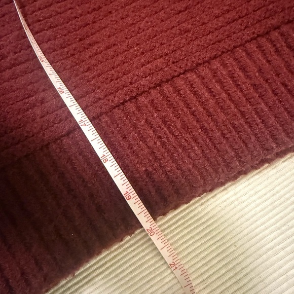 Harper Heritage Bubble Sleeve Sweater S Burgundy Chunky Knit Textured - Picture 3 of 7